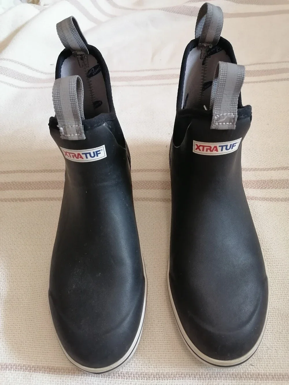 Men's Black Waterproof Slip-On Xtratuf fishing boots